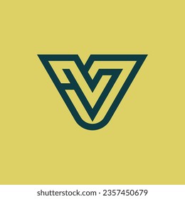 Modernes, elegantes Logo für den Anfangsbuchstaben JV oder VJ-Monogramm