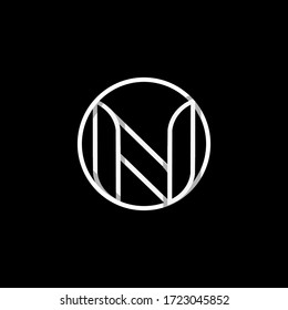 Modern and elegant initial letter n logo design template for business and branding