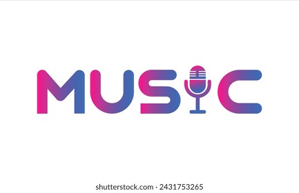 Modern and elegant initials music logo design