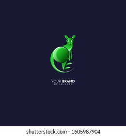 modern and elegant kangaroo logo