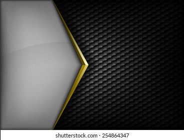 Modern elegant layout. Gold arrow between gray and black spaces. Version without sample text. You can find version with sample text in my gallery.