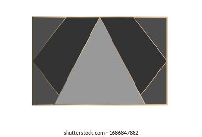 Modern elegant layout. Golden arrow between gray and black spaces.vector illustration. eps 10