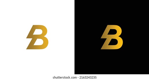 Diseño del logotipo de letras B modernas y elegantes