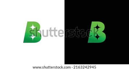 Modern and elegant letter B initials hygiene logo design