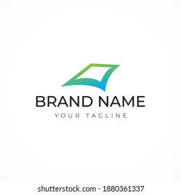 moderna letra elegante logotipo A. compañía tecnológica. vector de forma de marca