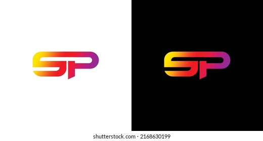 Modern and elegant  letter SP initial logo design