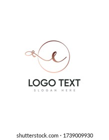 Modern elegant letter type E logo template, Vector logo for business and company identity 