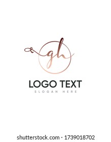 Modern elegant letter type G and H linked logo template, Vector logo for business and company identity 