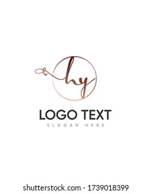 Moderna y elegante letra tipo de letra H y Y modelo de logotipo vinculado, logotipo vector para identidad empresarial y de empresa 