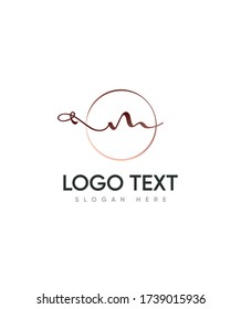 Modern elegant letter type m logo template, Vector logo for business and company identity 