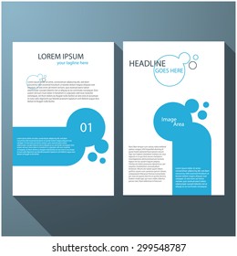 Modern elegant line brochure / flyer design, eps10 Vector art. 