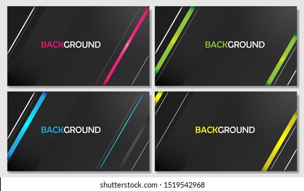 Modern and elegant lines on a dark background. Presentation background.