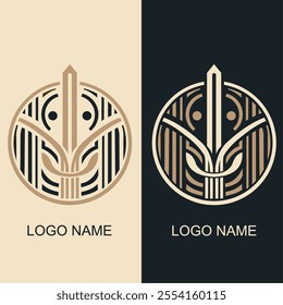 Modern and elegant logo design with a symmetrical pattern, featuring a geometric floral or tribal-inspired motif.This design is ideal for branding projects, luxury businesses, or creative industries.