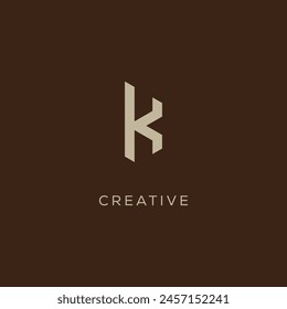 Modern elegant logo with letter K. K modern initial letter logo. Vector design