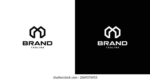 Diseño del logotipo inicial de la letra M moderna y elegante 3