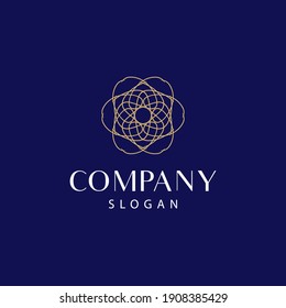 logotipo de mandala moderno y elegante, logotipo de mandala floral. editable y fácil de usar tanto en medios impresos como digitales.