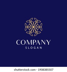 logotipo de mandala moderno y elegante, logotipo de mandala floral. editable y fácil de usar tanto en medios impresos como digitales.