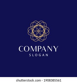 modernes und elegantes Mandala-Logo, florales Mandala-Logo. editierbar und einfach zu bedienen auf Print- und Digitalmedien.