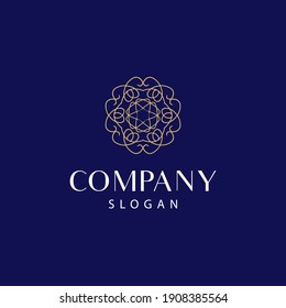logotipo de mandala moderno y elegante, logotipo de mandala floral. editable y fácil de usar tanto en medios impresos como digitales.