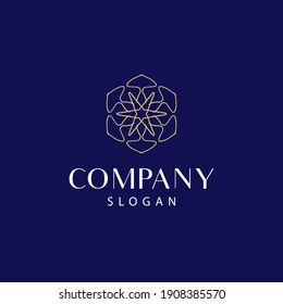 logotipo de mandala moderno y elegante, logotipo de mandala floral. editable y fácil de usar tanto en medios impresos como digitales.