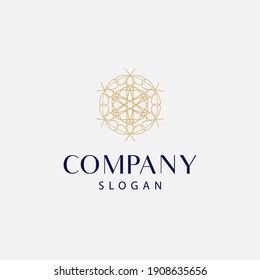 logotipo de mandala moderno y elegante, logotipo de mandala floral. editable y fácil de usar tanto en medios impresos como digitales.