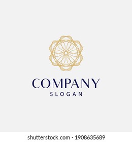 modernes und elegantes Mandala-Logo, florales Mandala-Logo. editierbar und einfach zu bedienen auf Print- und Digitalmedien.