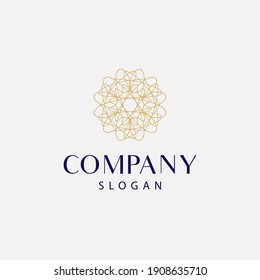 logotipo de mandala moderno y elegante, logotipo de mandala floral. editable y fácil de usar tanto en medios impresos como digitales.