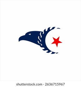 Modern elegant moon and star logo design.