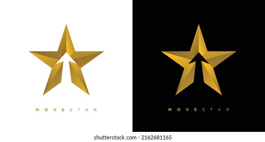 Diseño del logotipo de la estrella de movimiento moderno y elegante