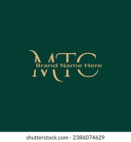 Modern and elegant MTC letter initial logo design.Alphabet letters Initials Monogram logo MTC, MT, TC.