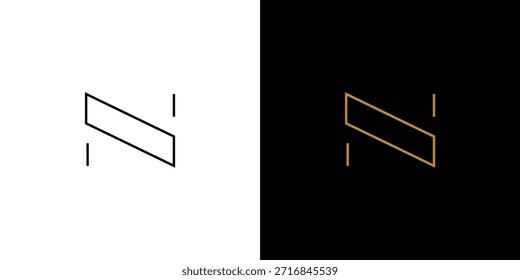 Moderno e elegante N iniciais logotipo design