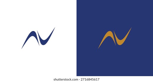 Design moderno e elegante logotipo N
