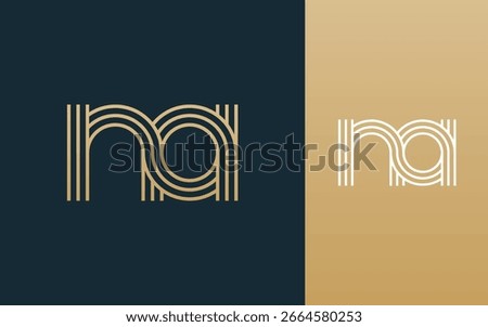 Modern elegant na letter logo design vector illustration	