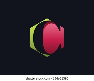Modern Elegant Negative Space C Letter Alphabet Logo
