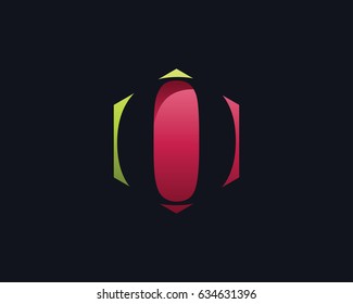 Modern Elegant Negative Space O Letter Alphabet Logo
