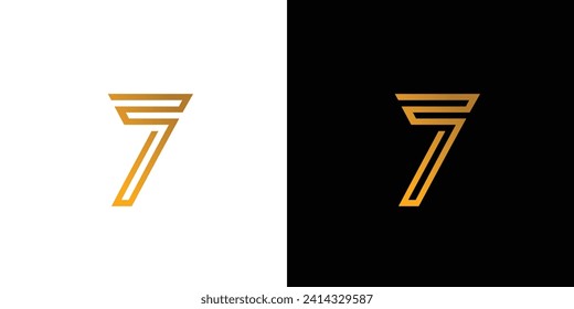 Modernes und elegantes Logo der Nummer 7