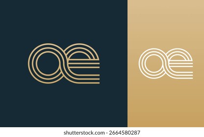 Modernes elegantes Logo mit einem Buchstaben, Vektorgrafik	