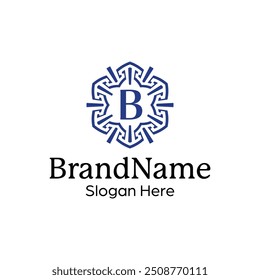Modern elegant ornamental logo design template