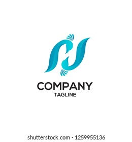 Modern and elegant peacock logo template