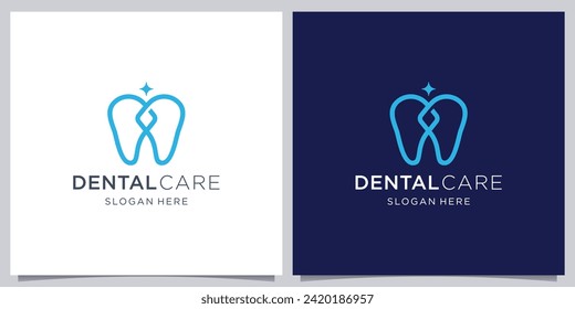 Modern and elegant premium dentist care logo design inspiration.