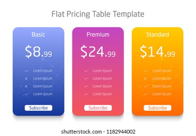 modern and elegant price table tempalet
