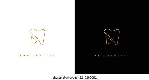 Modern and elegant  pro dentist logo design 2