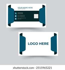 Modern elegant professional business card template design.