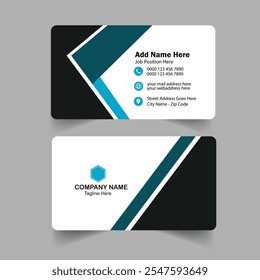 Modern and elegant professional business card or visiting card design template.