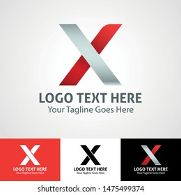 Modern elegant professional hi-tech trendy initial icon logo based on letter X.