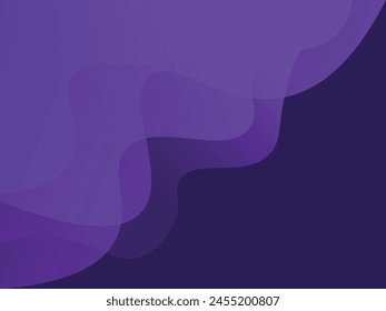 Modern elegant purple wave abstract background with fluid gradient design, stylish wavy curves, and vibrant violet hues.eps10