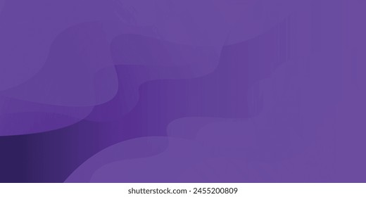Modern elegant purple wave abstract background with fluid gradient design, stylish wavy curves, and vibrant violet hues.vector