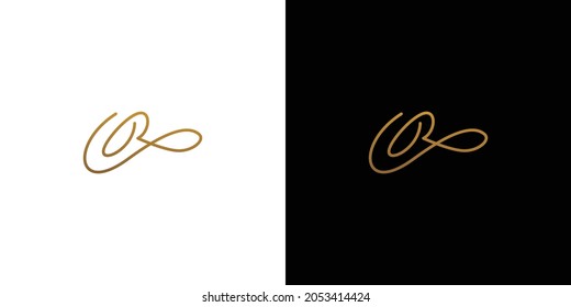 Diseño del logotipo de las iniciales R modernas y elegantes
