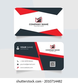 Modern elegant red black business card template