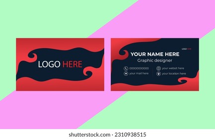  Modern And Elegant Red Professional Business Card Template